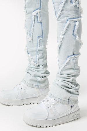 Aqua Blue Stars Denim V2