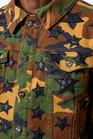 Camo Stars Denim Jacket