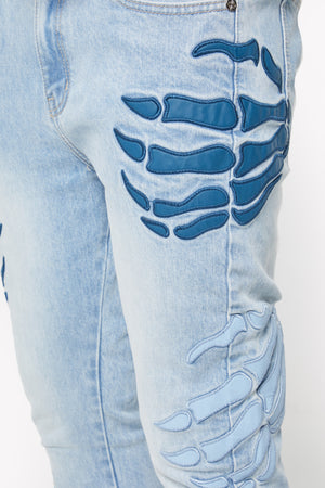 Aqua Blue Hell Dragger Denim