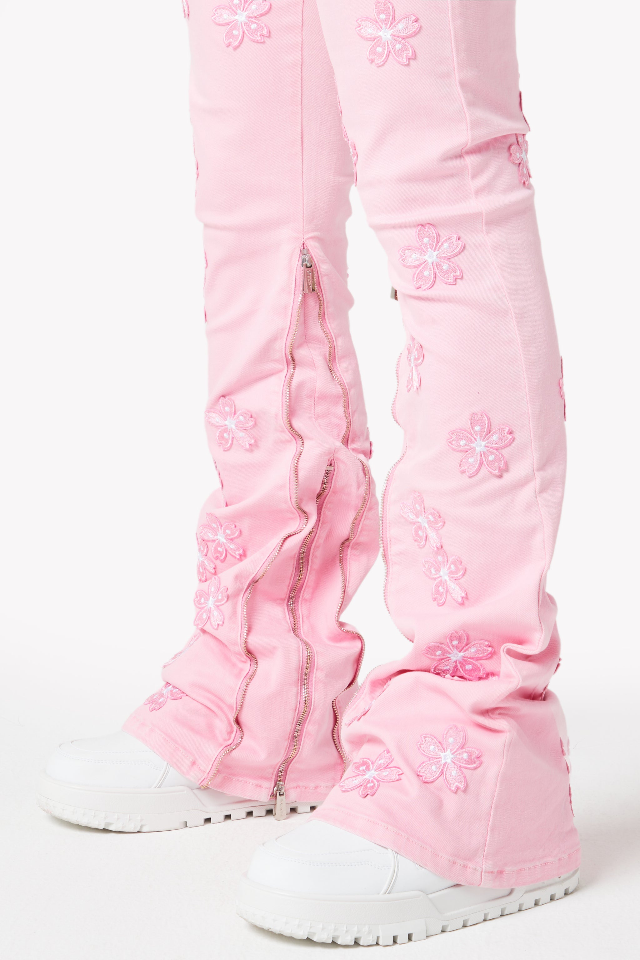 French Rose Blossom Denim