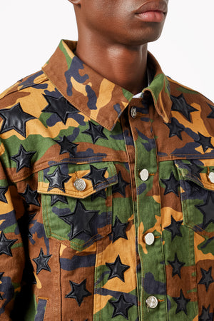 Camo Stars Denim Jacket