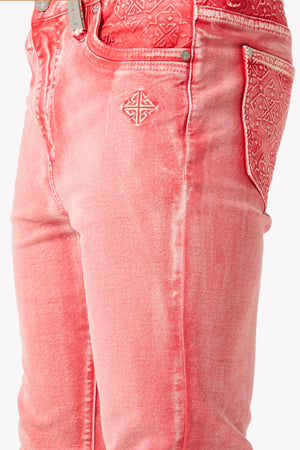 Blood Red Basics Stacked Denim