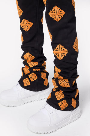 Tiger Icon Stacked Denim