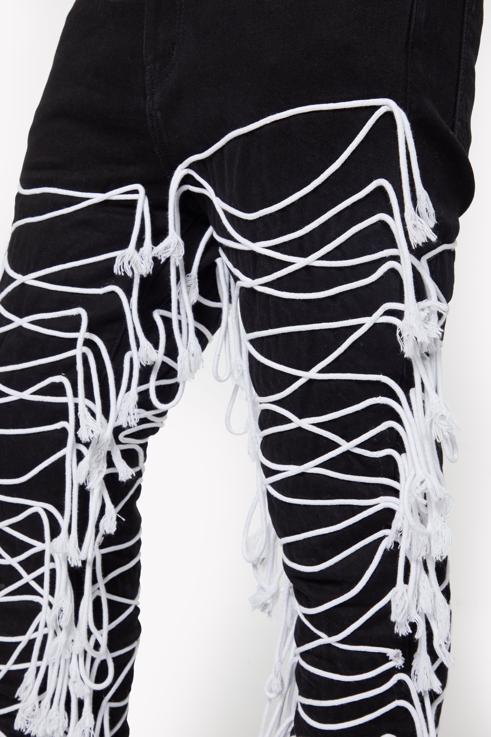 Obsidian Black Laced  Denim