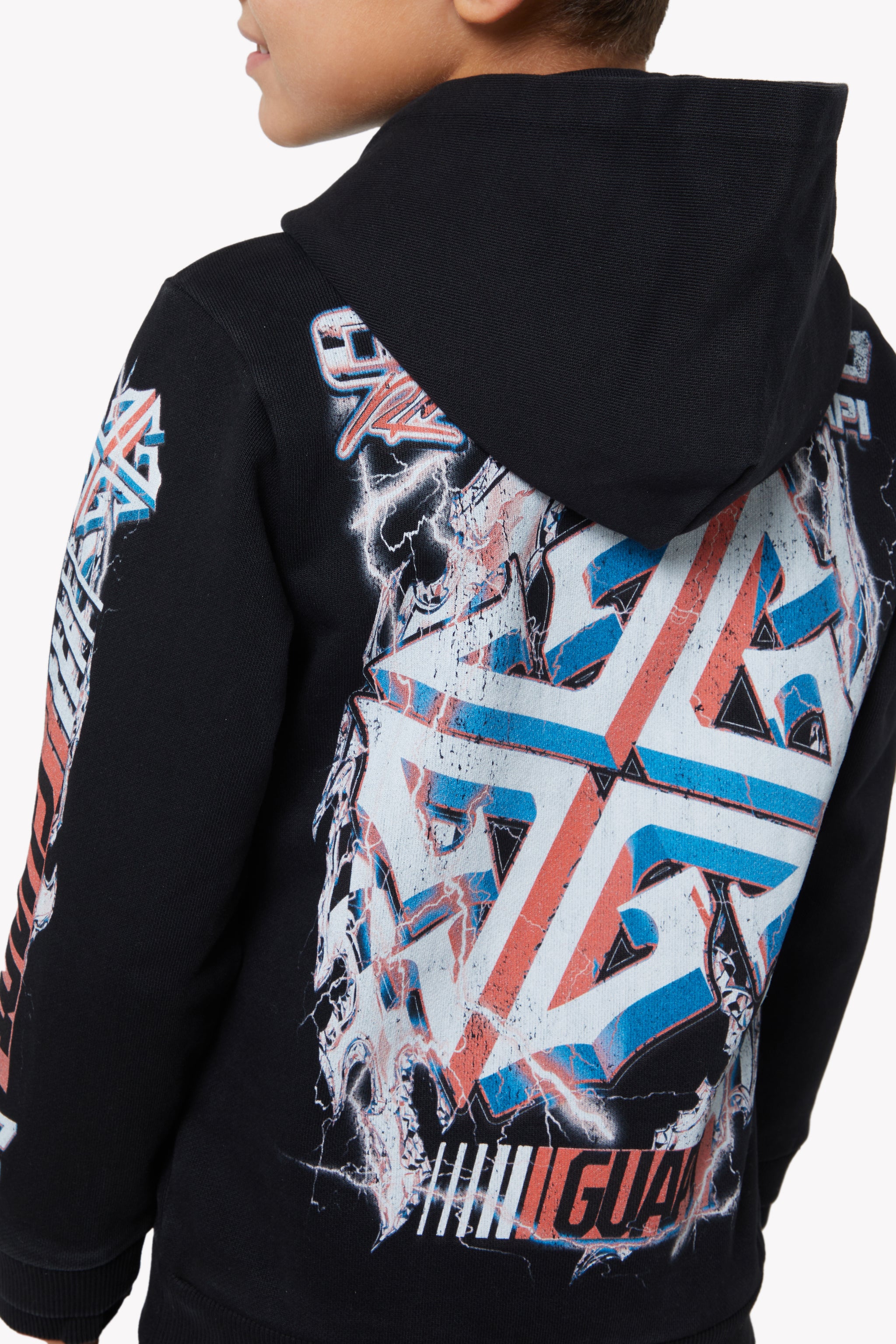 Black Nitro Drift Kids Hoodie