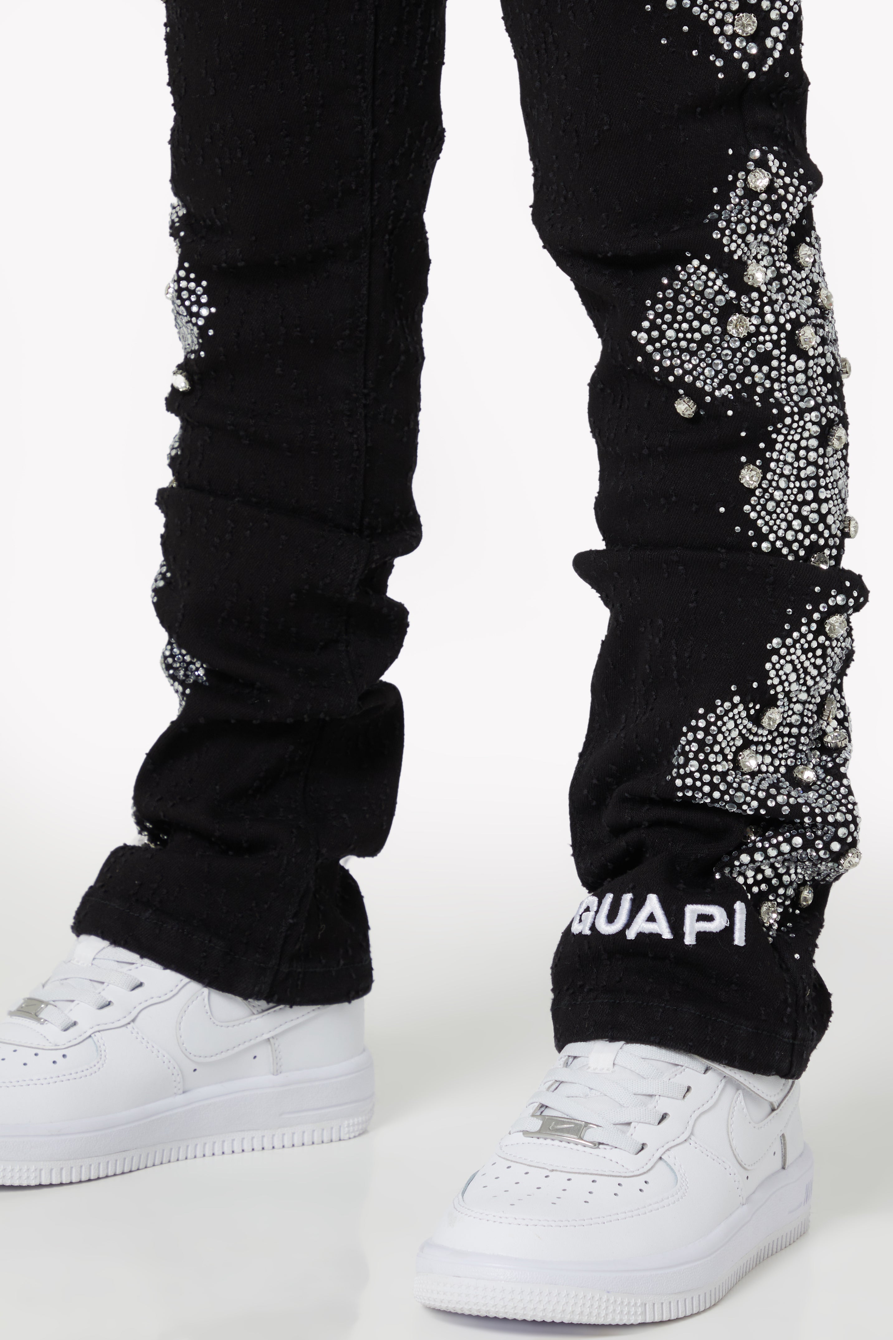 国内入手困難✨️】GUAPI DISTRESSED CROSS DENIM - Cross Denim GREY 