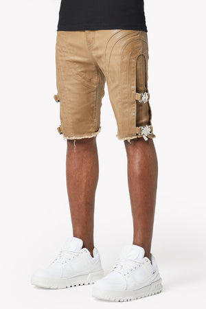 Mud Brown Waxed Convertible Denim