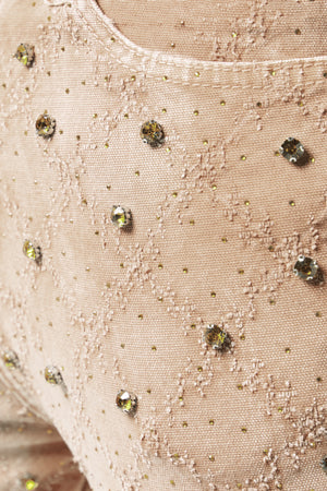 Vintage Khaki Embellished Denim