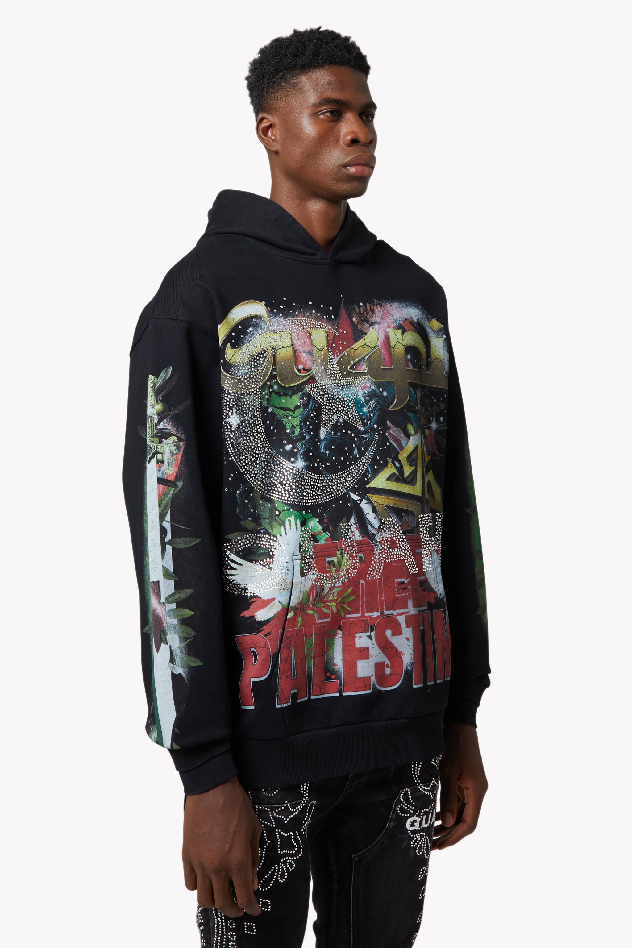 Black Free Palestine Hoodie