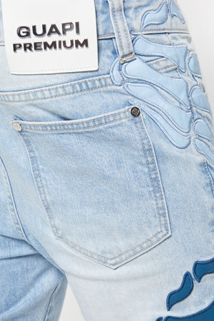Aqua Blue Hell Dragger Denim