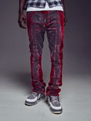 Blood Red Laser Skeleton Denim