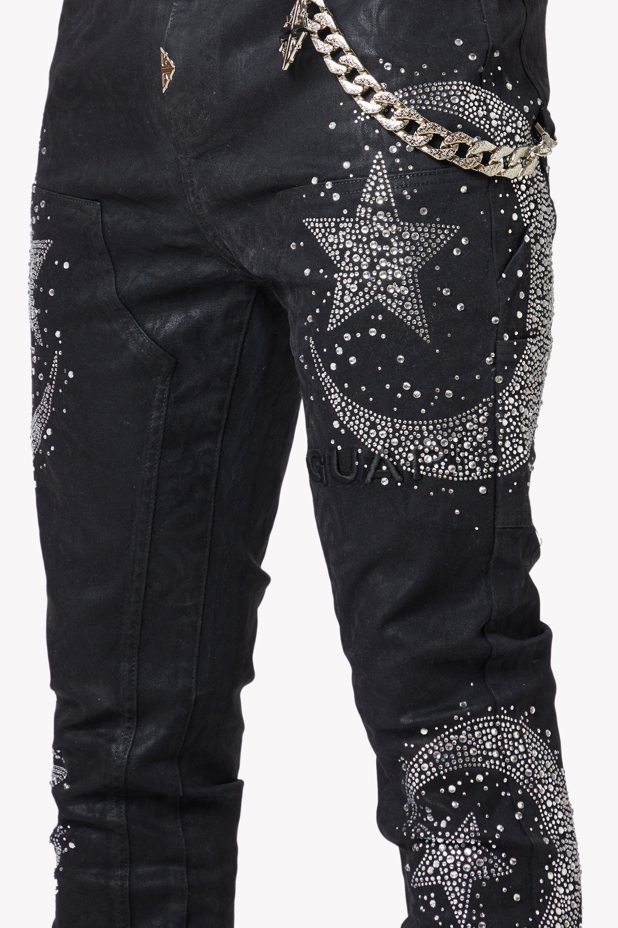 Waxed Calligraphy Denim