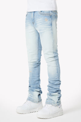 Aqua Blue Basics Stacked Denim V2 - Guapi Clothing