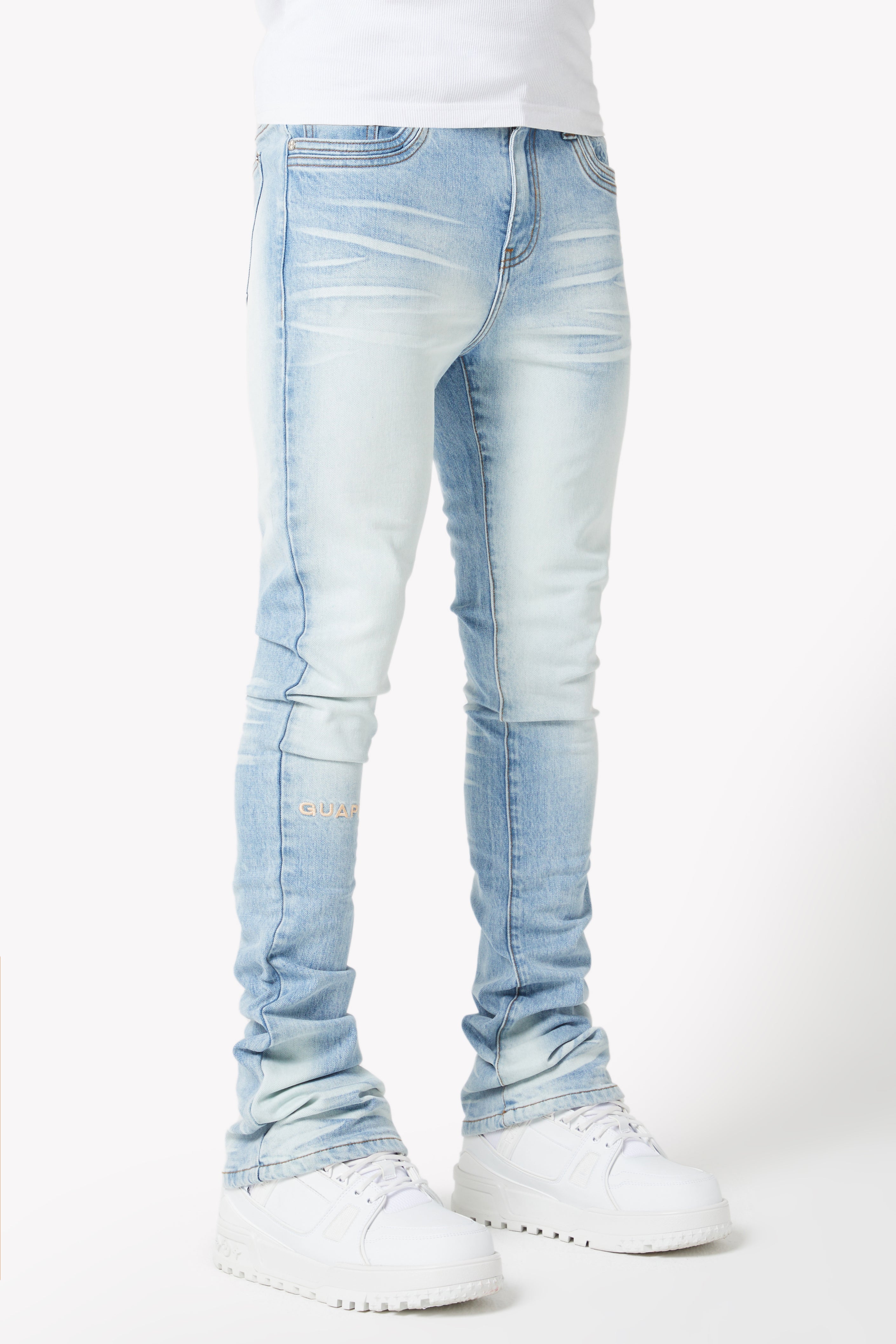 Aqua Blue Basics Stacked Denim V2 – GUAPI CLOTHING FZ-LLC