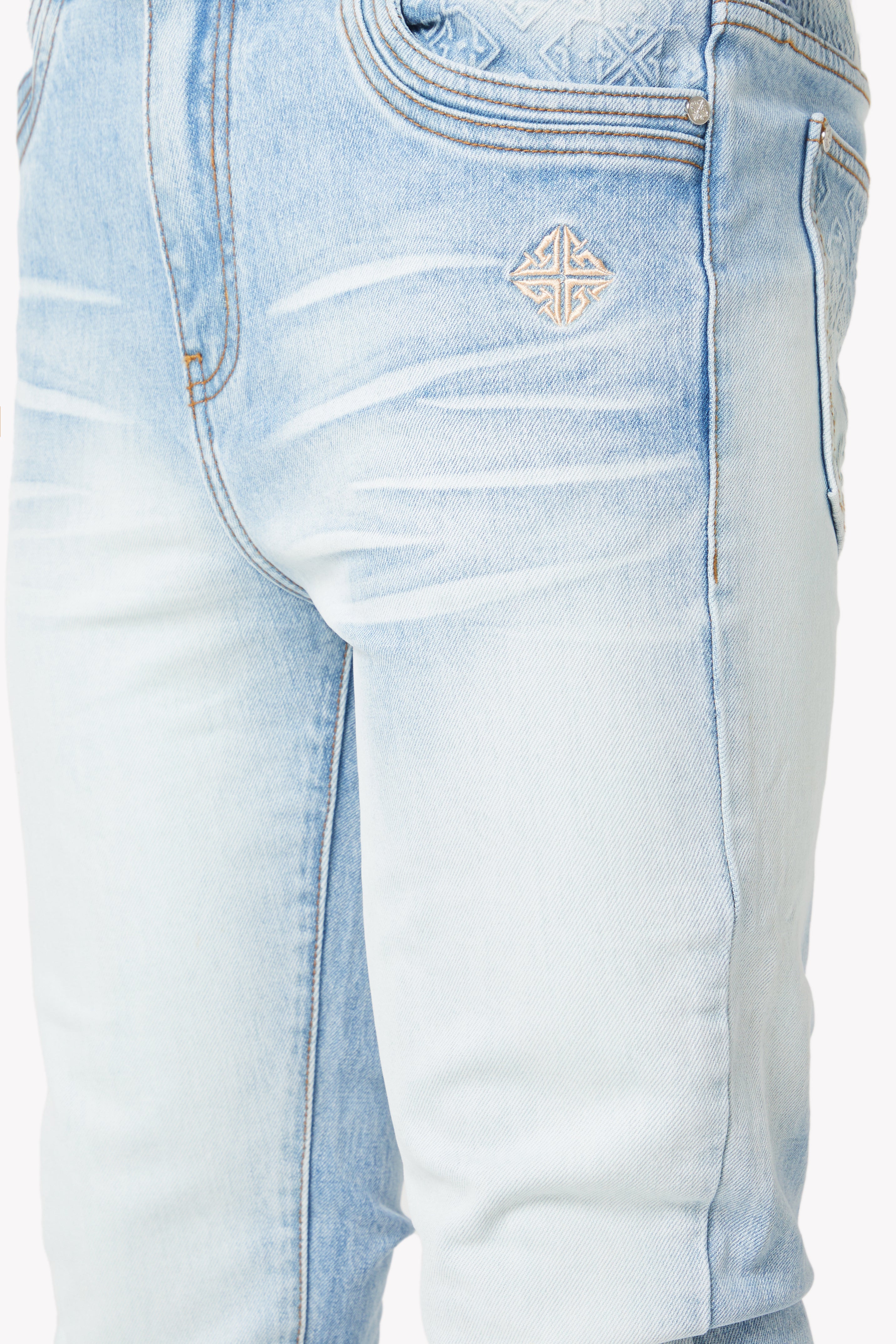 Aqua Blue Basics Stacked Denim V2 – GUAPI CLOTHING FZ-LLC