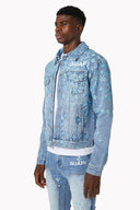 Aqua Blue Starflare Denim Jacket