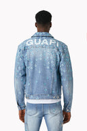 Aqua Blue Starflare Denim Jacket