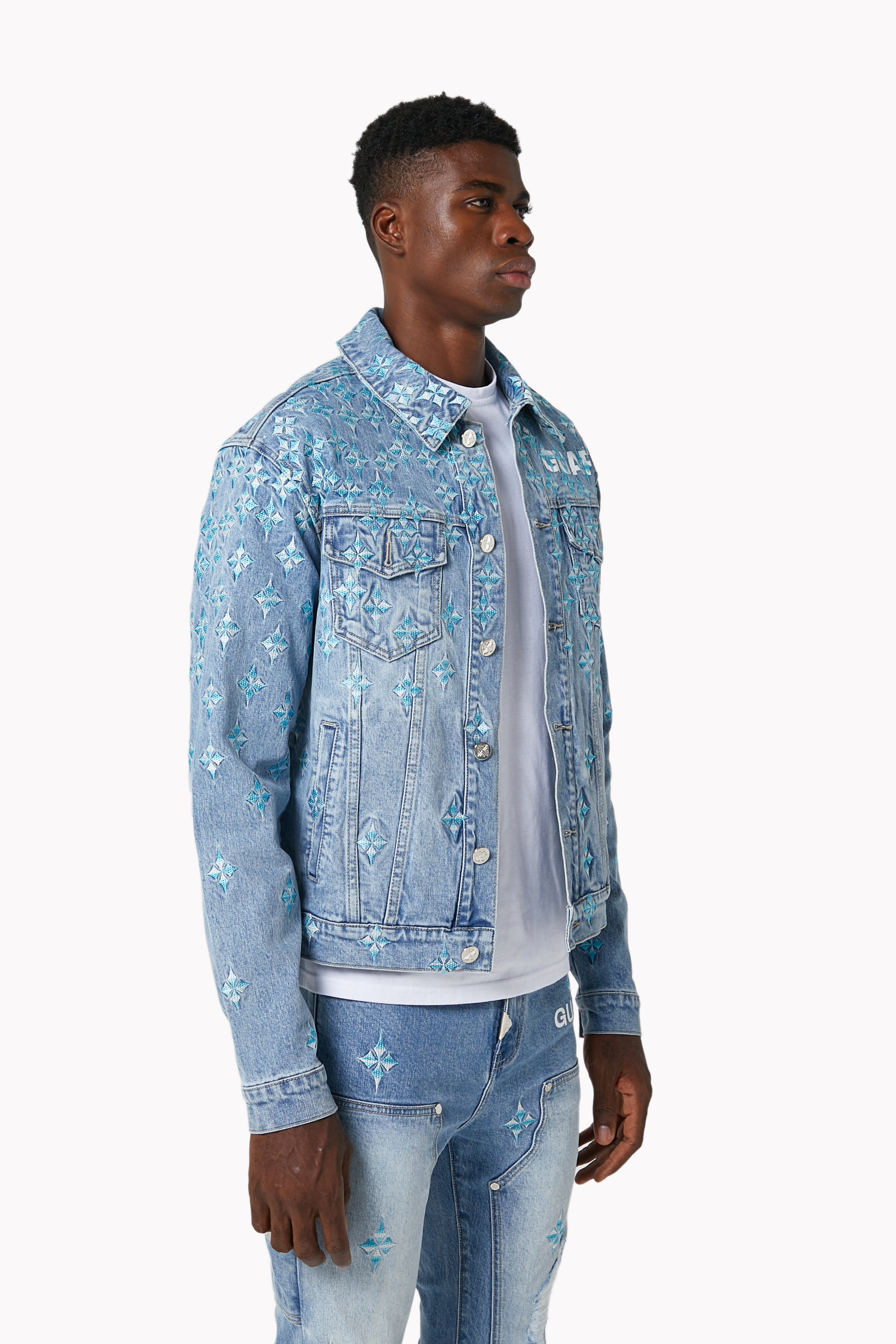 ブルレア　BLUELEA デニムジャケット アクアブルースターフレアデニムジャケット – GUAPI CLOTHING FZ-LLC