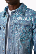 Aqua Blue Starflare Denim Jacket