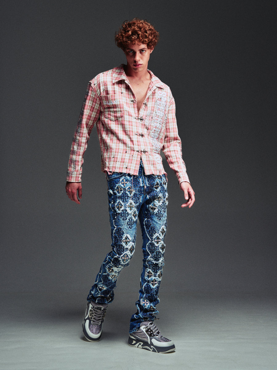 French Rose Plaid Shirt