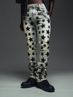 Vintage Blue Stars Denim V2