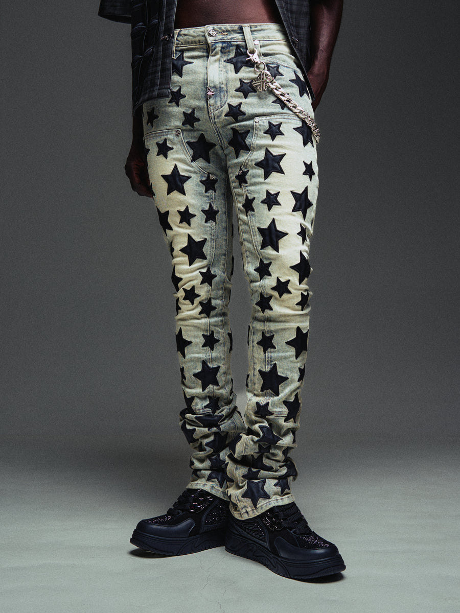 Vintage Blue Stars Denim V2