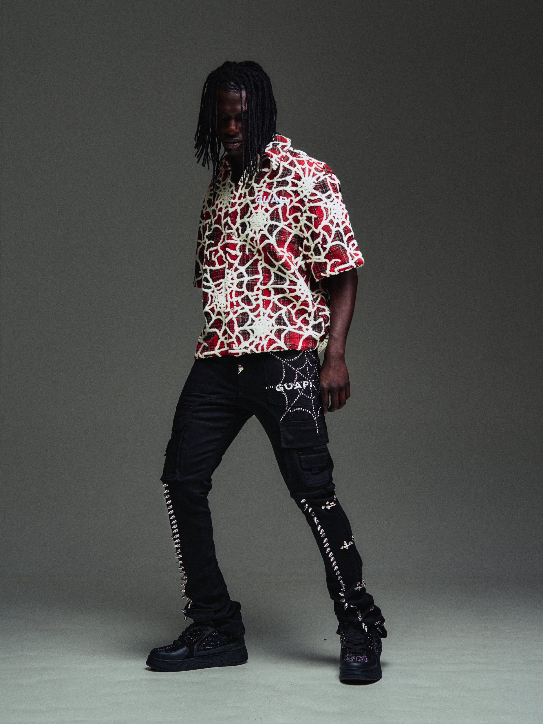 Obsidian Black Spikes Cargo Denim – GUAPI CLOTHING FZ-LLC