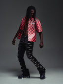 Black Velvet Aviation Clasp Pants