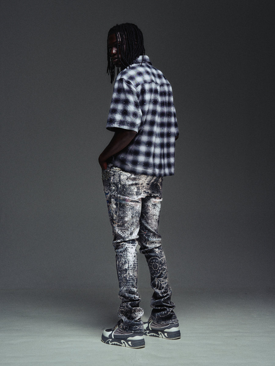 Obsidian Black Plaid Shirt
