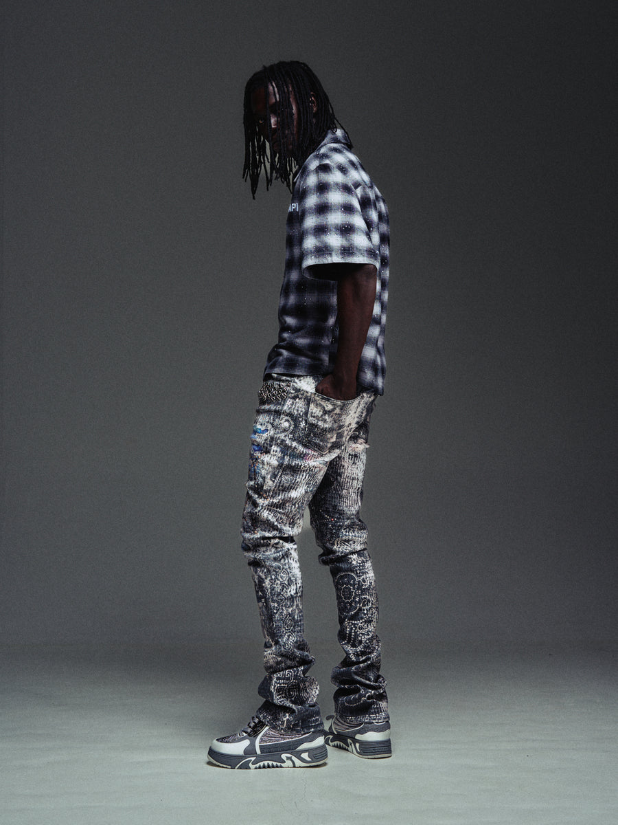 Obsidian Black Plaid Shirt