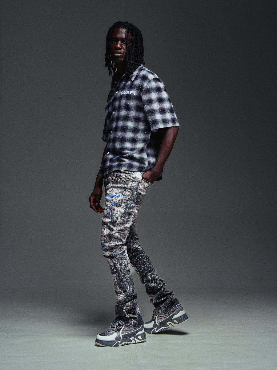 Obsidian Black Plaid Shirt