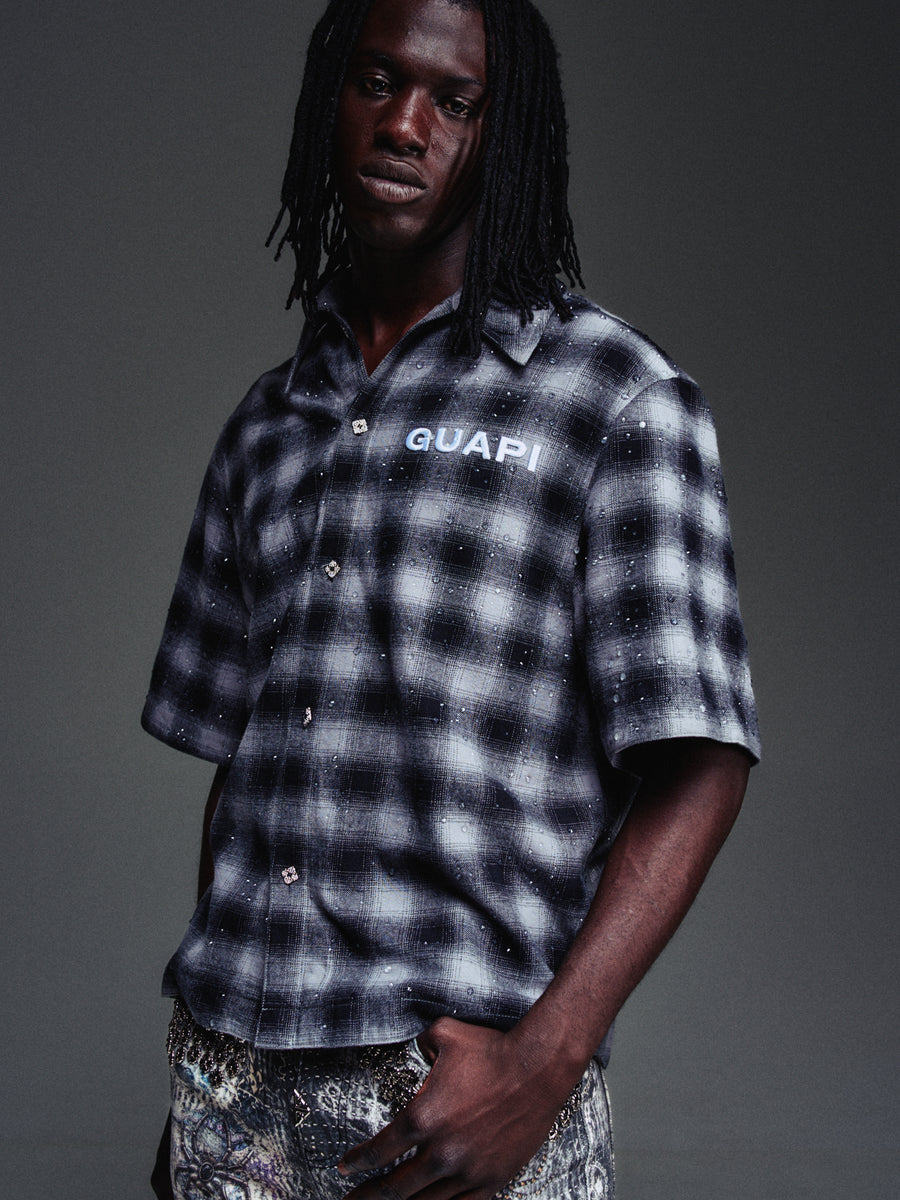 Obsidian Black Plaid Shirt