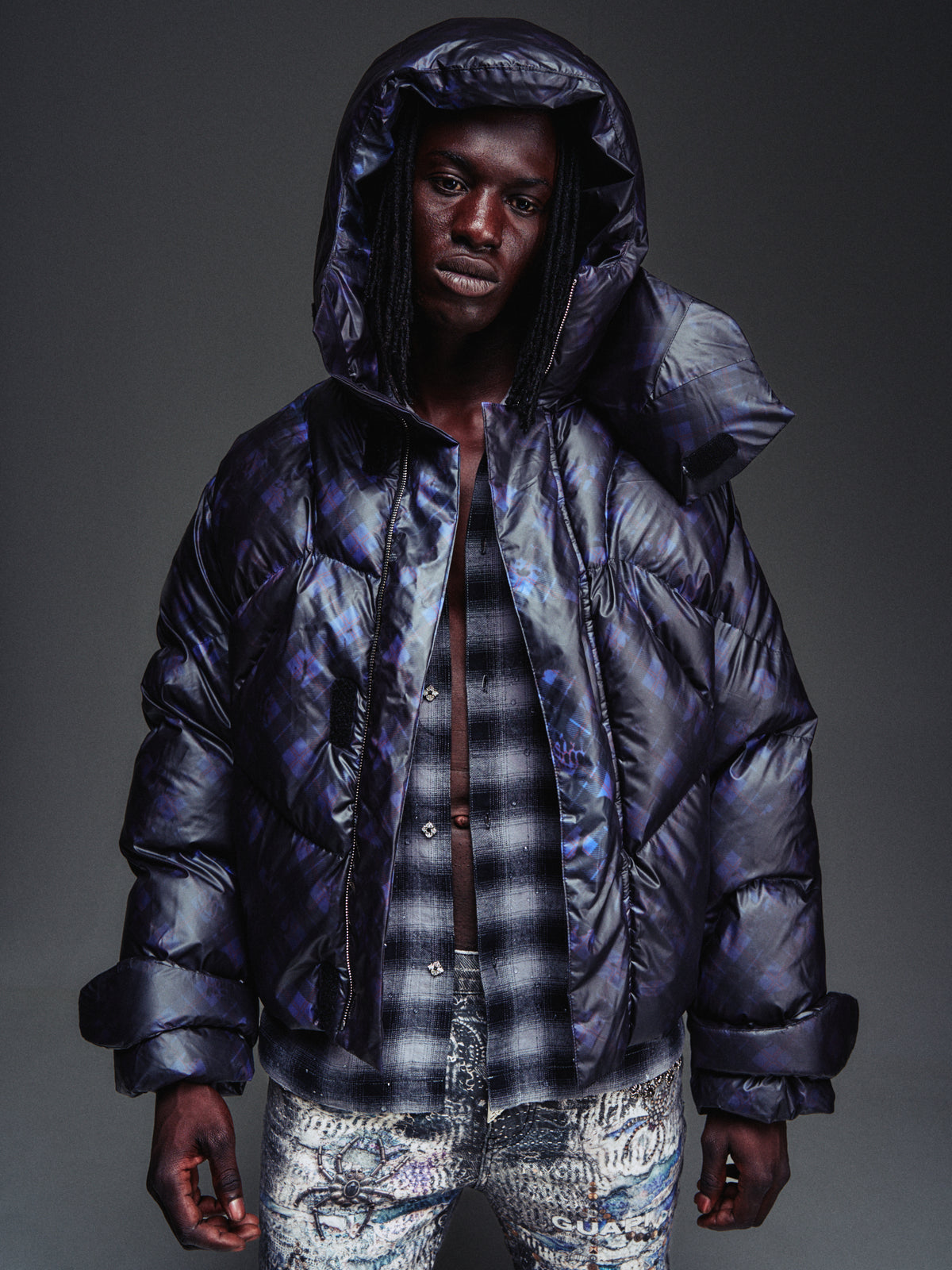 Thermal Plaid Puffer Jacket