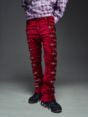 Red Velvet Aviation Clasp Pant