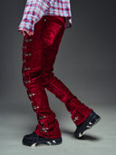Red Velvet Aviation Clasp Pant