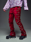 Red Velvet Aviation Clasp Pant