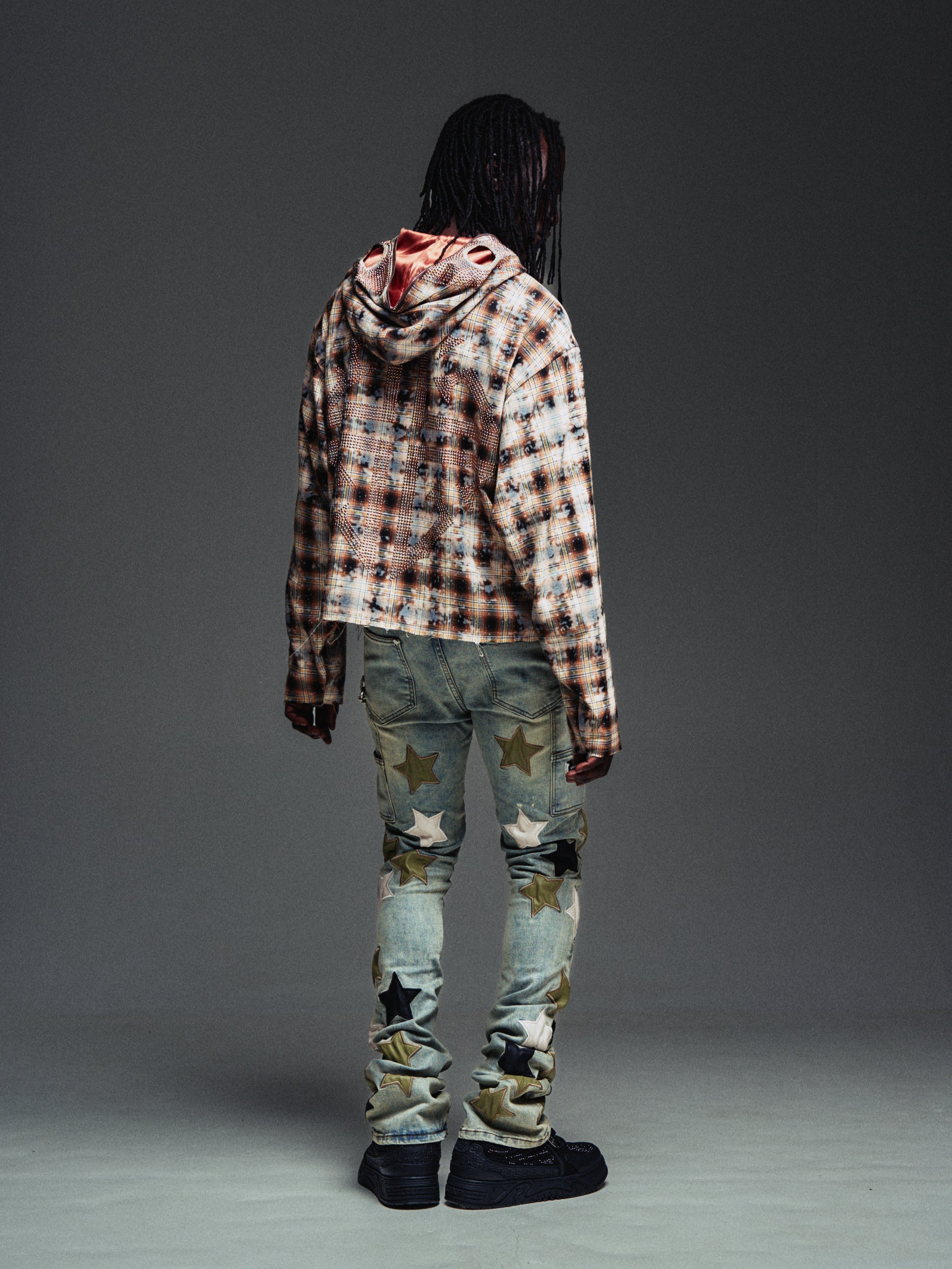 Olive Green Vintage Stars Denim – GUAPI CLOTHING FZ-LLC