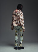 Olive Green Vintage Stars Denim