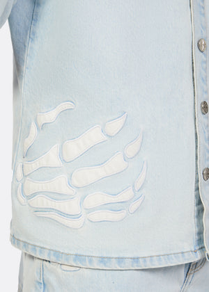 Aqua Blue Hell Dragger Denim Shirt