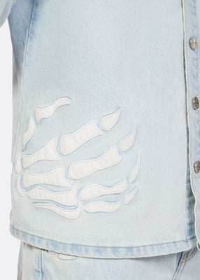 Aqua Blue Hell Dragger Denim Shirt - Guapi Clothing
