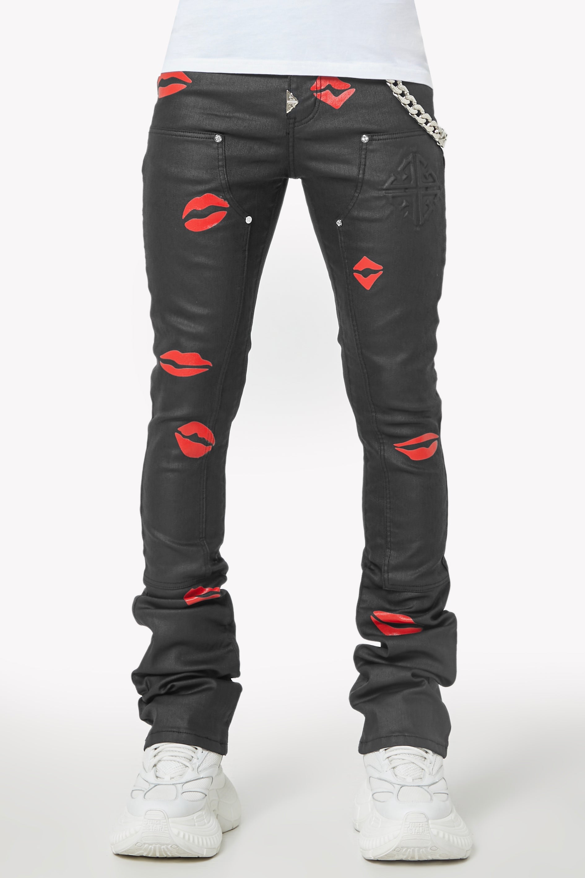 Waxed Kiss Stacked Denim