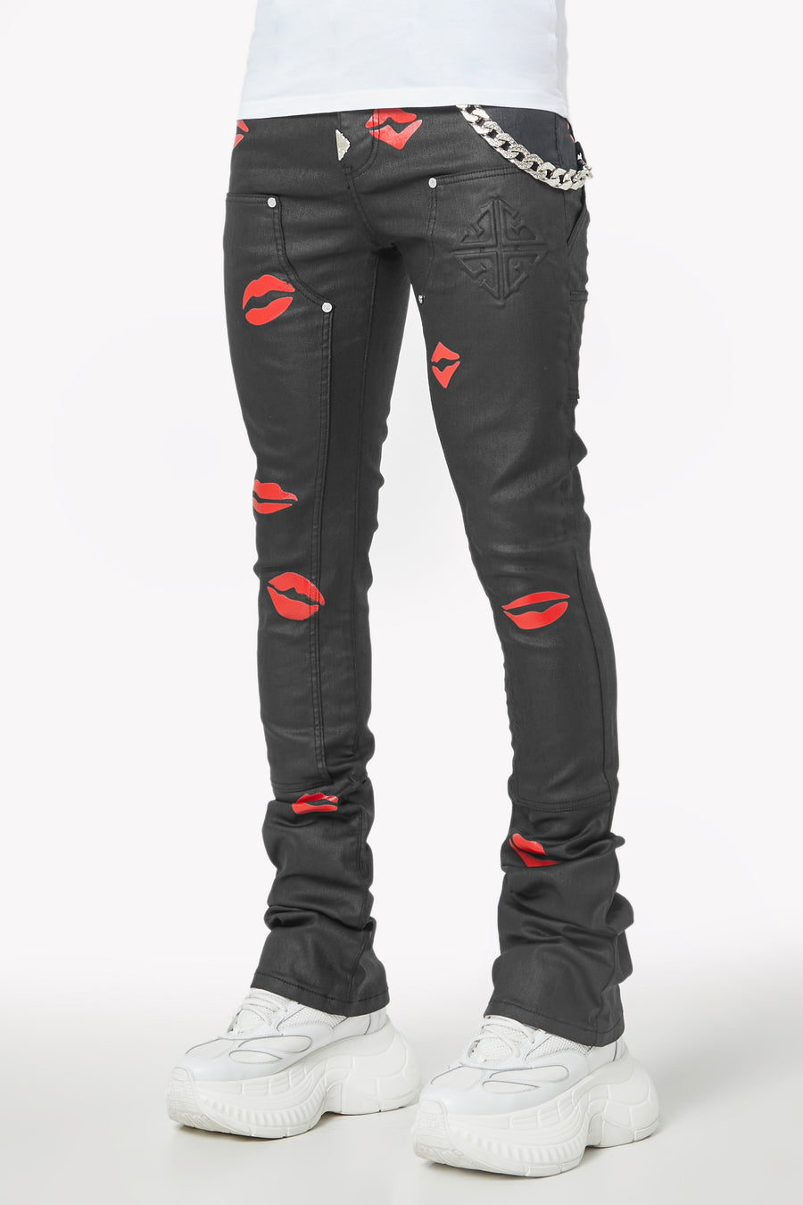 Waxed Kiss Stacked Denim