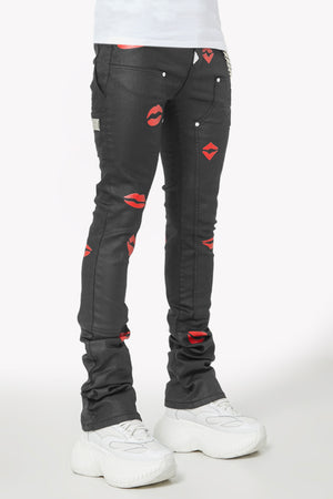 Waxed Kiss Stacked Denim