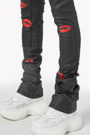 Waxed Kiss Stacked Denim
