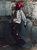 Wine Red Stars Denim