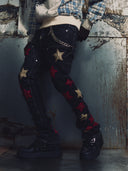 Wine Red Stars Denim