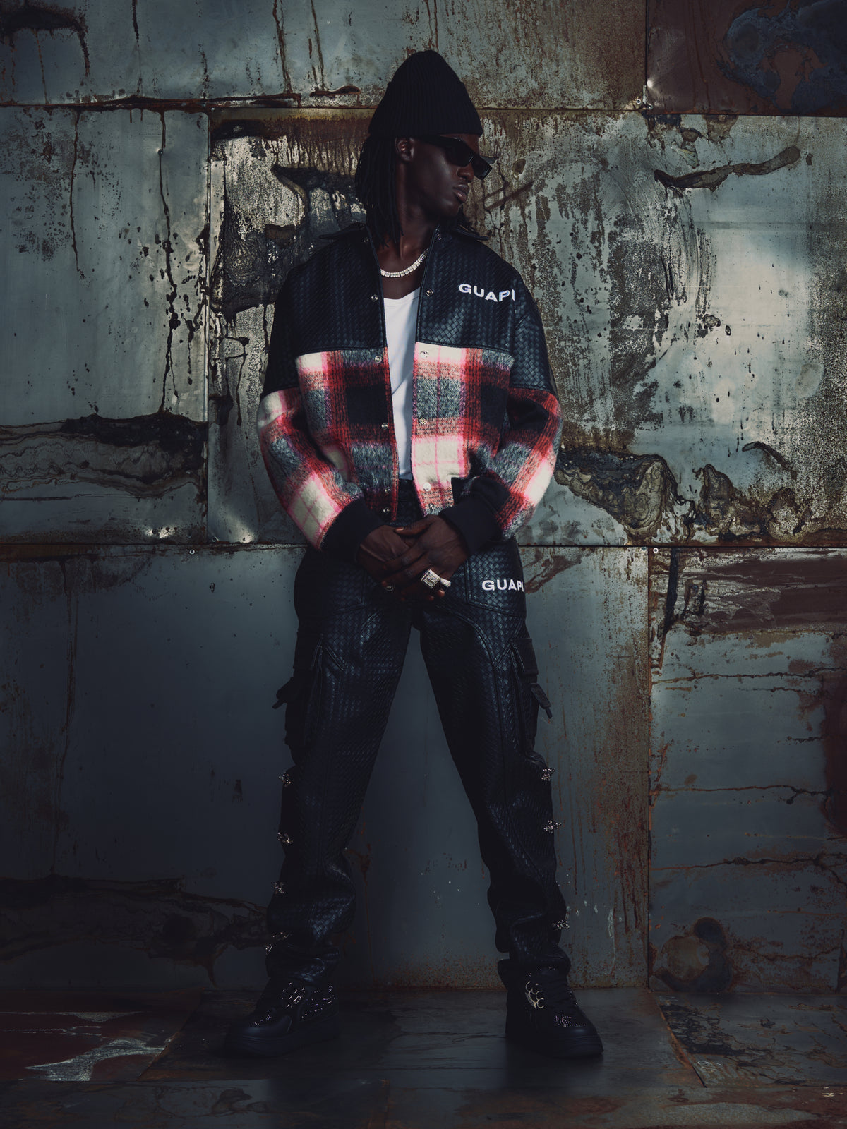 Obsidian Plaid Aviation Jacket