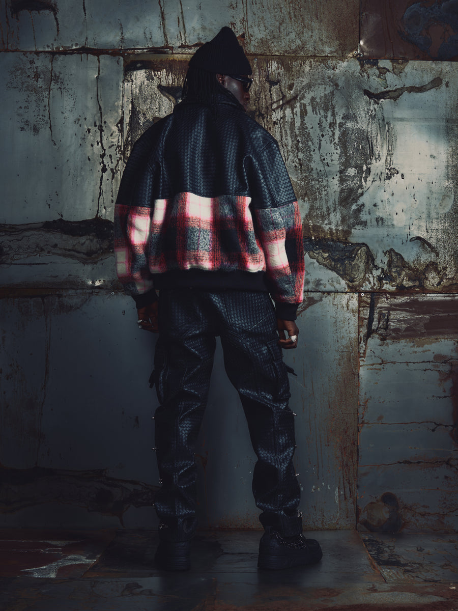 Obsidian Plaid Aviation Jacket