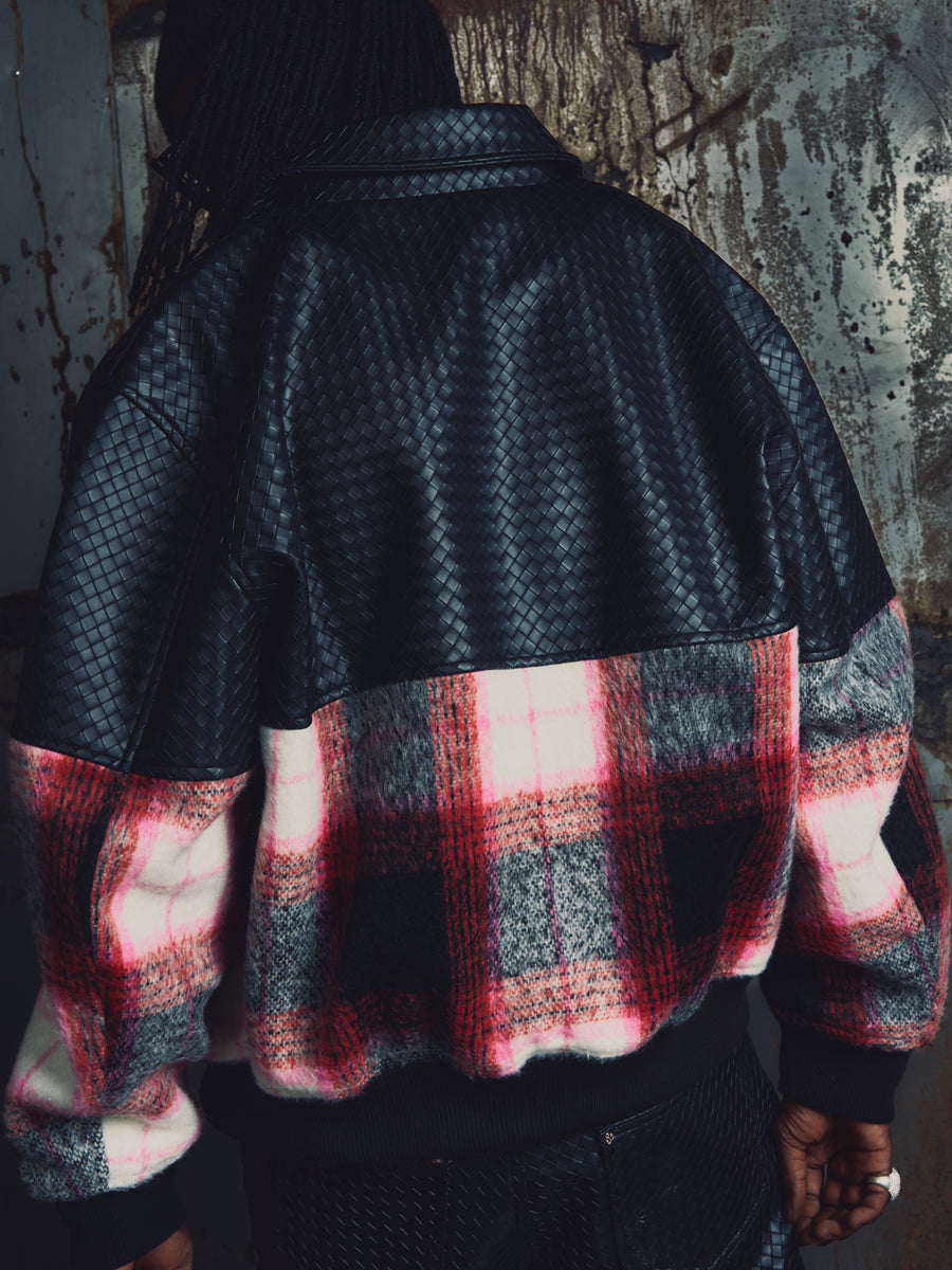 Obsidian Plaid Aviation Jacket
