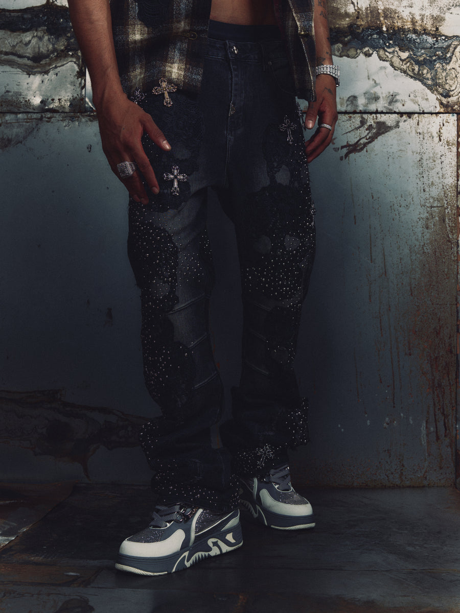 Obsidian Black Sacred Skull Denim